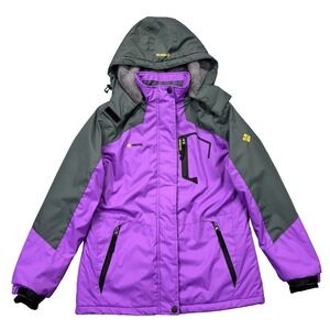 GEMYSE Jacket Womens S Purple Ski Snow Outdoor Gorpcore Heavyweight Tech pocket